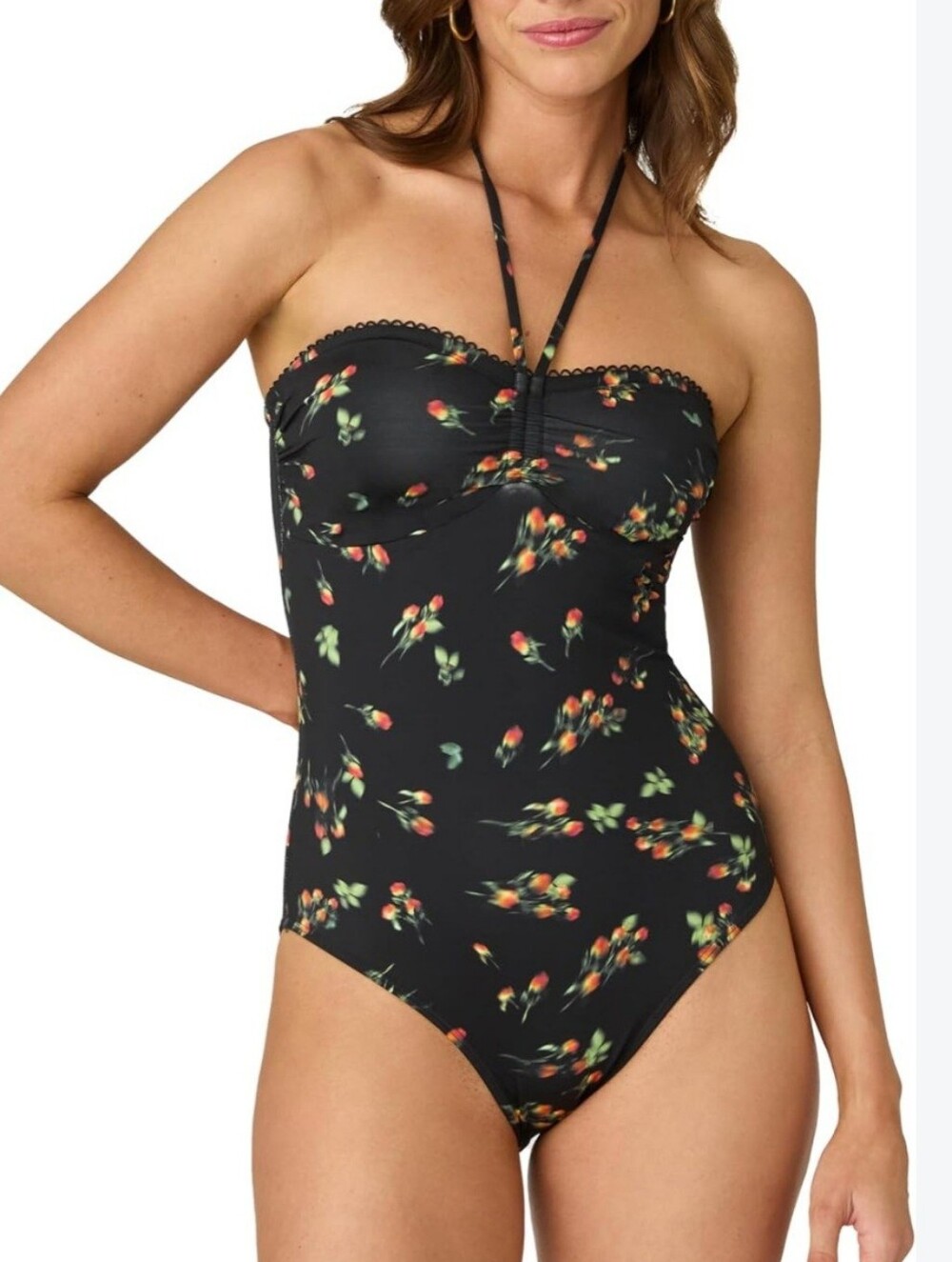 SHOSHANNA🏖 Blurred Floral Cinched One Piece Swimsuit SIZE 2